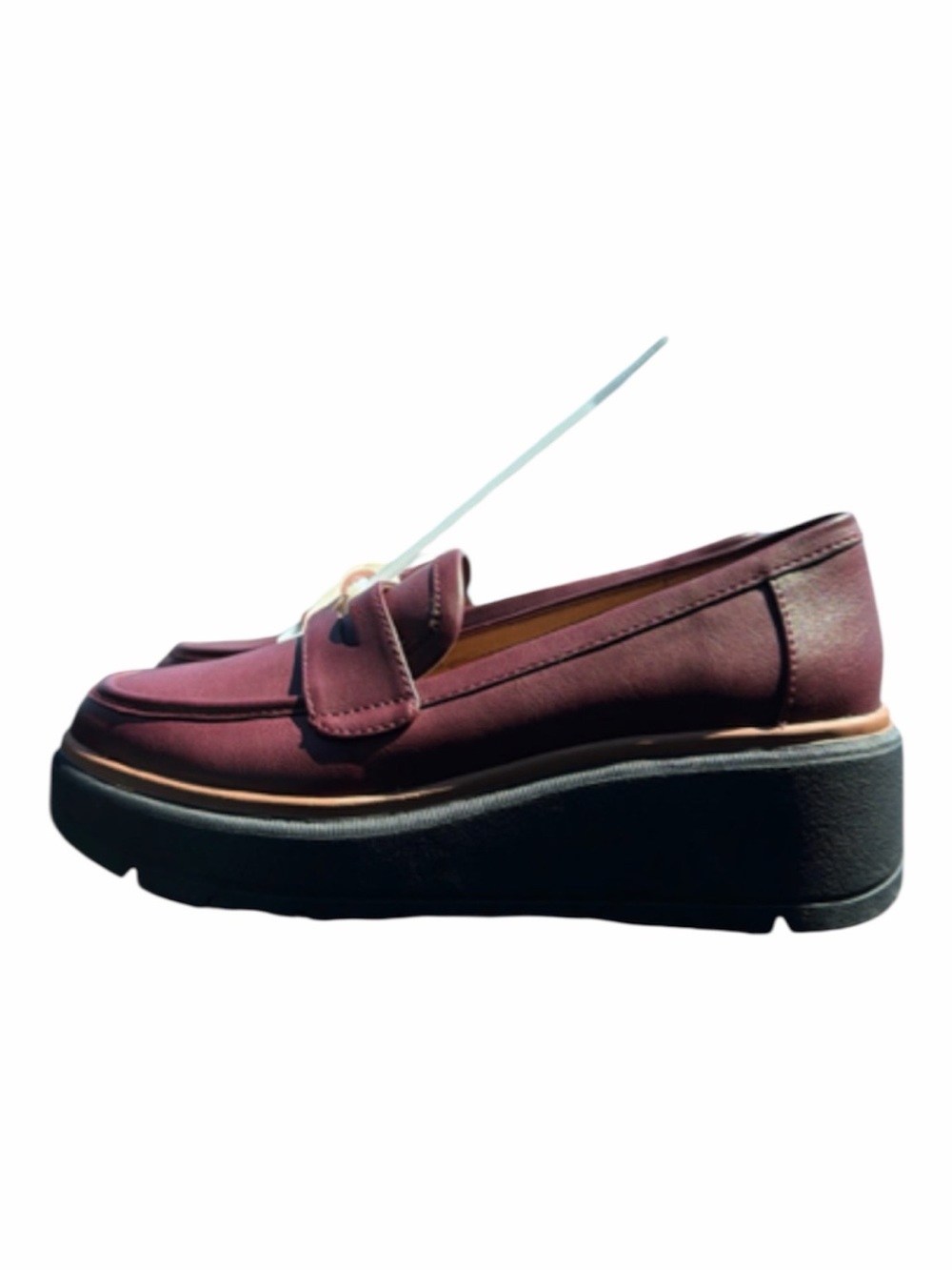 Dr. Scholl’s Platform Loafers Size 6 • Maroon Slip‑On Comfort Shoe - Picture 3 of 5
